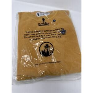 Dutch Bros Coffee Pullover Sweatshirt Men’s Size L Mustard Yellow Terry Crewneck